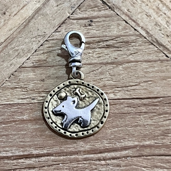 retired Silpada Sterling Silver Brass Charms boy girl dog tree cross U PICK - Picture 6 of 15